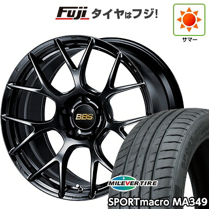 【新品国産車用5穴100】 夏タイヤ ホイール4本セット 225/40R18 ミレバー スポーツマクロ MA349（限定） BBS JAPAN RE-V7 8J 18インチ(送料無料)