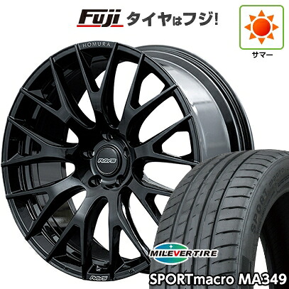 【新品国産車用5穴114.3】 夏タイヤ ホイール4本セット 215/35R19 ミレバー スポーツマクロ MA349（限定） RAYS レイズ ホムラ 2X9R 8J 19インチ(送料無料)