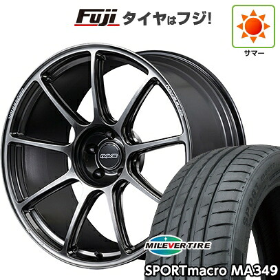 【新品国産車用5穴114.3】 夏タイヤ ホイール4本セット 245/35R20 ミレバー スポーツマクロ MA349（限定） RAYS レイズ ボルクレーシング GT90 8.5J 20インチ(送料無料)