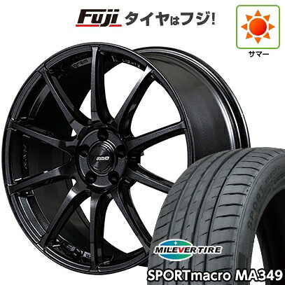 【新品国産車用5穴114.3】 夏タイヤ ホイール4本セット 235/55R18 ミレバー スポーツマクロ MA349（限定） RAYS レイズ グラムライツ 57TR 7.5J 18インチ(送料無料)
