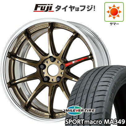 【新品国産車用5穴114.3】 夏タイヤ ホイール4本セット 215/35R19 ミレバー スポーツマクロ MA349（限定） WORK ワーク エモーション ZR10 2P フルリバースリム 8.5J 19インチ(送料無料)