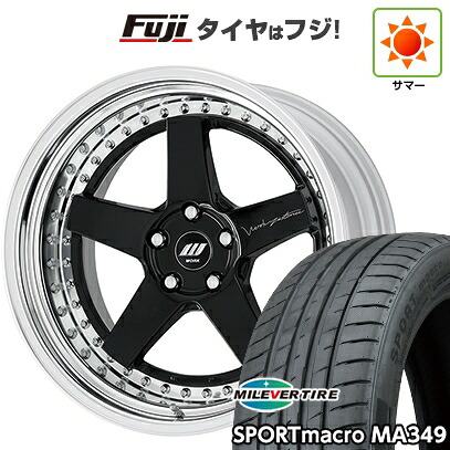 【新品国産車用5穴114.3】 夏タイヤ ホイール4本セット 225/35R19 ミレバー スポーツマクロ MA349（限定） WORK ワーク ジスタンス W5S S/W 8.5J 19インチ(送料無料)