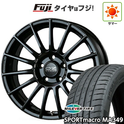 【新品国産車用5穴114.3】 夏タイヤ ホイール4本セット 225/45R18 ミレバー スポーツマクロ MA349(限定) OZ スーパーツーリズモ LM 8J 18インチ(送料無料)|フジコーポレーション