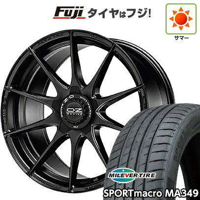 【新品国産車用5穴114.3】 夏タイヤ ホイール4本セット 235/55R18 ミレバー スポーツマクロ MA349(限定) OZ フォーミュラHLT 8J 18インチ(送料無料)|フジコーポレーション