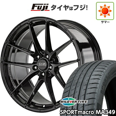 【新品国産車用5穴114.3】 夏タイヤ ホイール4本セット 225/55R19 ミレバー スポーツマクロ MA349（限定） OZ レッジェーラHLT 8J 19インチ(送料無料)
