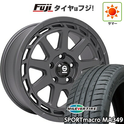 【新品国産車用5穴114.3】 夏タイヤ ホイール4本セット 225/40R18 ミレバー スポーツマクロ MA349(限定) OZ SPARCO グラベル 8J 18インチ(送料無料)