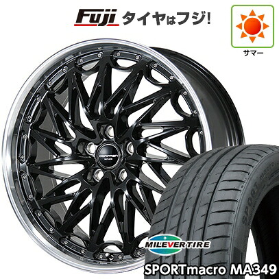 【新品国産車用5穴114.3】 夏タイヤ ホイール4本セット 245/40R20 ミレバー スポーツマクロ MA349（限定） トピー ドルフレン エクスクルーシブ TLM-02 数量限定 8.5J 20インチ(送料無料)