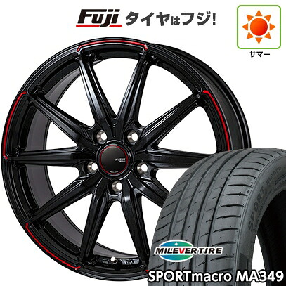 【新品国産車用5穴114.3】 夏タイヤ ホイール4本セット 215/50R17 ミレバー スポーツマクロ MA349（限定） モンツァ JPスタイル R55 7J 17インチ(送料無料)