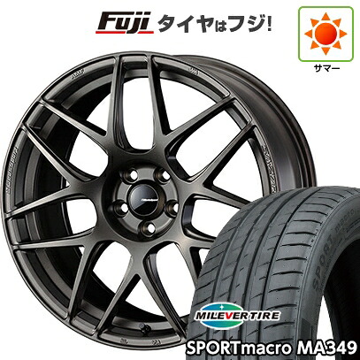 【新品国産車用5穴100】 夏タイヤ ホイール4本セット 225/40R18 ミレバー スポーツマクロ MA349（限定） WEDS ウェッズスポーツ SA-27R【限定】 8.5J 18インチ(送料無料)