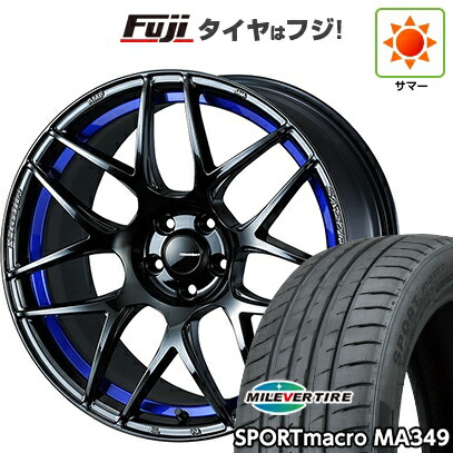 【新品国産車用5穴100】 夏タイヤ ホイール4本セット 225/40R18 ミレバー スポーツマクロ MA349（限定） WEDS ウェッズスポーツ SA-27R【限定】 7.5J 18インチ(送料無料)