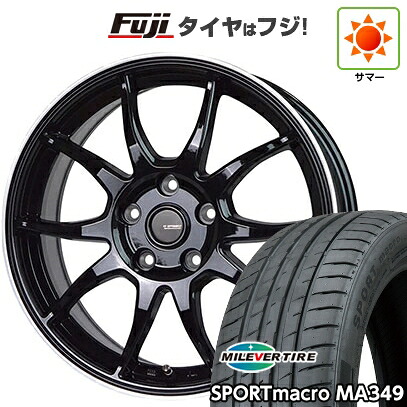 【新品国産車用5穴100】 夏タイヤ ホイール4本セット 205/50R17 ミレバー スポーツマクロ MA349(限定) ホットスタッフ ジースピード P-06【限定】 7J 17インチ(送料無料)|フジコーポレーション