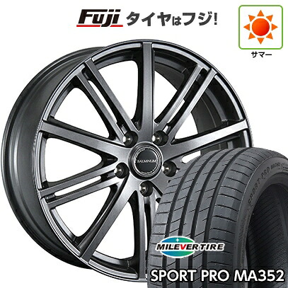 【新品国産車用5穴100】 夏タイヤ ホイール4本セット 215/45R17 ミレバー スポーツプロ MA352(限定) ブリヂストン バルミナ BR10 7J 17インチ(送料無料)｜フジコーポレーション