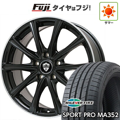 【新品】シエンタ 2022- 夏タイヤ ホイール4本セット 205/45R17 ミレバー スポーツプロ MA352(限定) エルベ エステローザ MZV ブラックリムポリッシュ 7J 17インチ(送料無料)