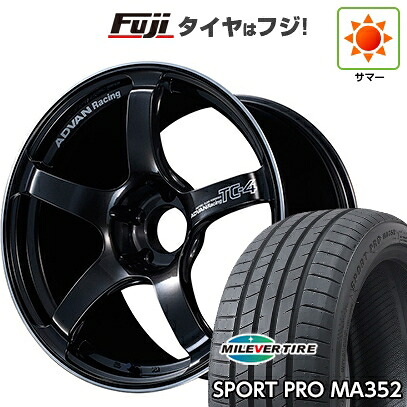 【新品国産車用5穴100】 夏タイヤ ホイール4本セット 215/45R17 ミレバー スポーツプロ MA352(限定) ヨコハマ アドバンレーシング TC-4 7.5J 17インチ(送料無料)