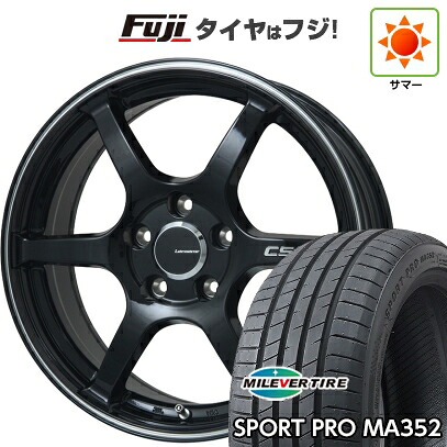 【新品】シエンタ 2022- 夏タイヤ ホイール4本セット 205/45R17 ミレバー スポーツプロ MA352(限定) レアマイスター CS-V6(グロスブラック/ラインポリッシュ) 7J 17インチ(送料無料)|フジコーポレーション