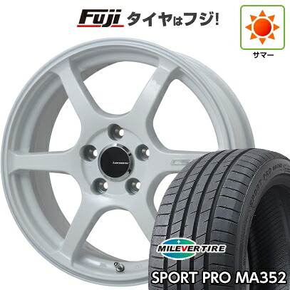 【新品】シエンタ 2022- 夏タイヤ ホイール4本セット 205/45R17 ミレバー スポーツプロ MA352(限定) レアマイスター CS-V6(ホワイト) 7J 17インチ(送料無料)|フジコーポレーション