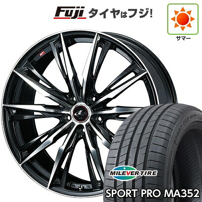 【新品国産車用5穴100】 夏タイヤ ホイール4本セット 215/45R17 ミレバー スポーツプロ MA352(限定) WEDS ウェッズ レオニス GX 7J 17インチ(送料無料)