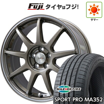 【新品国産車用5穴100】 夏タイヤ ホイール4本セット 215/45R17 ミレバー スポーツプロ MA352(限定) レアマイスター LMスポーツ LM-QR ブロンズ/ラインポリッシュ 7.5J 17インチ(送料無料)