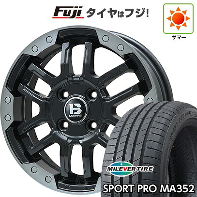 【新品】シエンタ 2022- 夏タイヤ ホイール4本セット 205/45R17 ミレバー スポーツプロ MA352(限定) ビッグウエイ B-LUGNAS FRD(マットブラック/ブラッククリアリム) 6.5J 17インチ(送料無料)