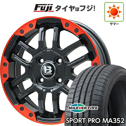 【新品】シエンタ 2022- 夏タイヤ ホイール4本セット 205/45R17 ミレバー スポーツプロ MA352(限定) ビッグウエイ B-LUGNAS FRD(マットブラック/レッドリム) 6.5J 17インチ(送料無料)