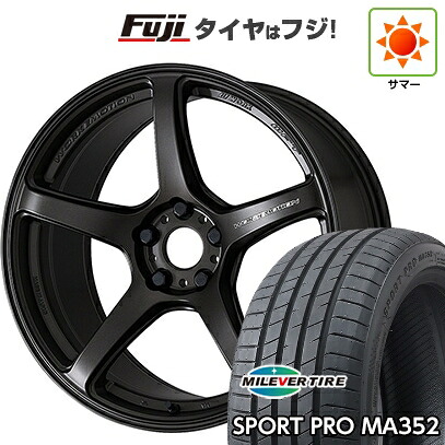 【新品国産車用5穴100】 夏タイヤ ホイール4本セット 215/45R17 ミレバー スポーツプロ MA352(限定) WORK ワーク エモーション T5R 7J 17インチ(送料無料)|フジコーポレーション