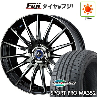 【新品国産車用5穴100】 夏タイヤ ホイール4本セット 215/45R17 ミレバー スポーツプロ MA352(限定) WEDS ウェッズ レオニス NAVIA 05 7J 17インチ(送料無料)