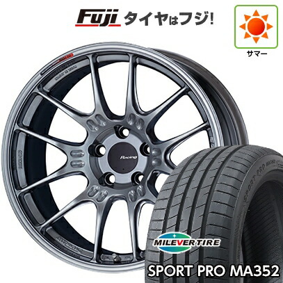 【新品国産車用5穴100】 夏タイヤ ホイール4本セット 215/45R17 ミレバー スポーツプロ MA352(限定) ENKEI エンケイ Racing GTC02 7.5J 17インチ(送料無料)｜フジコーポレーション