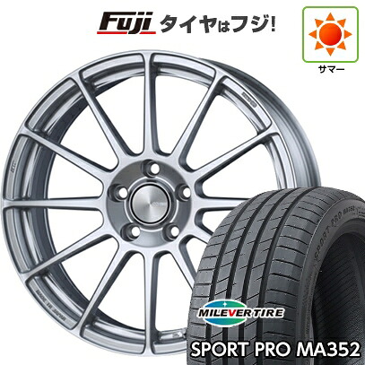 【新品国産車用5穴100】 夏タイヤ ホイール4本セット 215/45R17 ミレバー スポーツプロ MA352(限定) ENKEI エンケイ PerformanceLine PF03 7J 17インチ(送料無料)