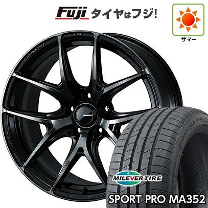 【新品国産車用5穴100】 夏タイヤ ホイール4本セット 215/45R17 ミレバー スポーツプロ MA352(限定) WEDS ウェッズスポーツ SA-01R 7.5J 17インチ(送料無料)|フジコーポレーション