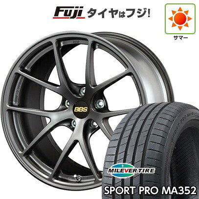 【新品国産車用5穴100】 夏タイヤ ホイール4本セット 215/45R17 ミレバー スポーツプロ MA352(限定) BBS JAPAN RI-A 7.5J 17インチ(送料無料)