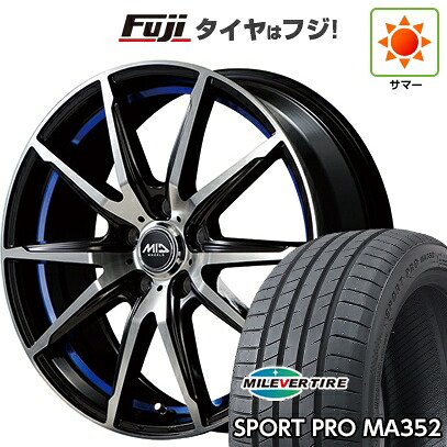 【新品国産車用5穴100】 夏タイヤ ホイール4本セット 215/45R17 ミレバー スポーツプロ MA352(限定) MID WHEELS RX-02 7J 17インチ(送料無料)|フジコーポレーション