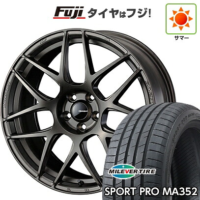 【新品国産車用5穴100】 夏タイヤ ホイール4本セット 215/45R17 ミレバー スポーツプロ MA352(限定) WEDS ウェッズスポーツ SA-27R【限定】 7.5J 17インチ(送料無料)