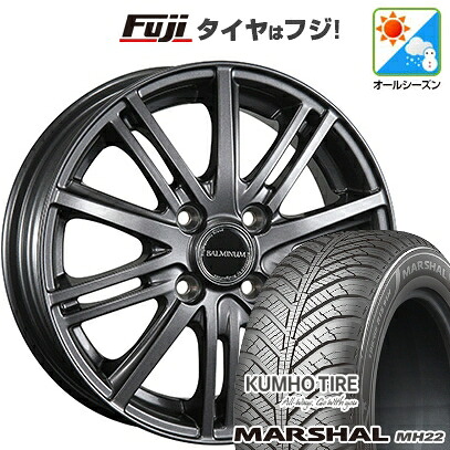 【新品】フリード 5穴/114 オールシーズンタイヤ ホイール4本セット 185/65R15 クムホ マーシャル MH22 オールシーズン(限定) ブリヂストン バルミナ BR10 5.5J 15インチ(送料無料)