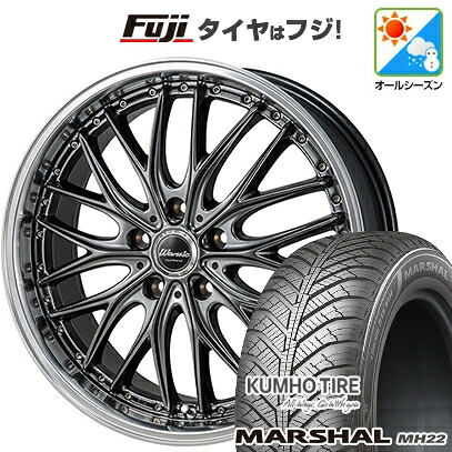 【新品国産車用5穴114.3】 オールシーズンタイヤ ホイール4本セット 225/65R17 106 V XL クムホ マーシャル MH22 オールシーズン(限定) モンツァ ワーウィック ディープランド 7J 17インチ(送料無料)|フジコーポレーション