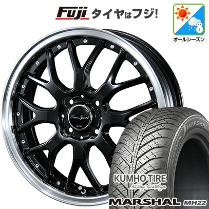 【新品】フリード クロスター オールシーズンタイヤ ホイール4本セット 205/45R17 88 W XL クムホ マーシャル MH22 オールシーズン(限定) ブレスト ユーロスポーツ タイプ815 7J 17インチ(送料無料)