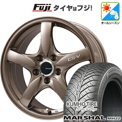 【新品国産車用5穴114.3】 オールシーズンタイヤ ホイール4本セット 215/60R17 クムホ マーシャル MH22 オールシーズン(限定) レアマイスター CS-V(ブロンズ) 7.5J 17インチ(送料無料)