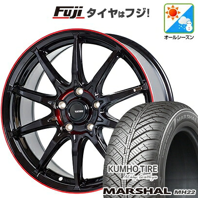 【新品国産車用5穴100】 オールシーズンタイヤ ホイール4本セット 225/60R17 103 V XL クムホ マーシャル MH22 オールシーズン(限定) ホットスタッフ ジースピード P-05R 7J 17インチ(送料無料)