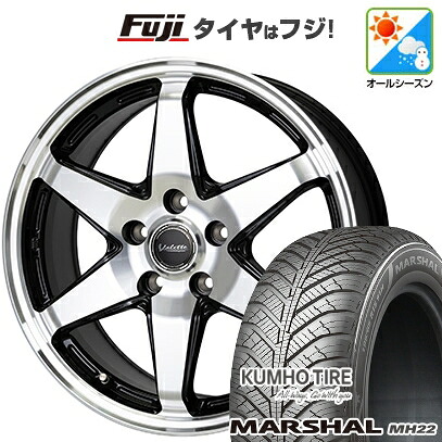 【新品】フリード 5穴/114 オールシーズンタイヤ ホイール4本セット 185/65R15 クムホ マーシャル MH22 オールシーズン(限定) ホットスタッフ ヴァレット アンクレイ 6J 15インチ(送料無料)|フジコーポレーション