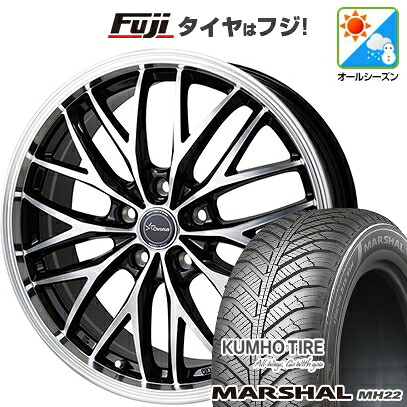 【新品】フリード 5穴/114 オールシーズンタイヤ ホイール4本セット 185/65R15 クムホ マーシャル MH22 オールシーズン(限定) ホットスタッフ クロノス CH-113 6J 15インチ(送料無料)|フジコーポレーション