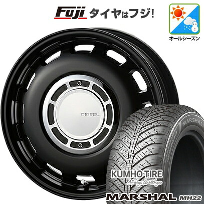 【新品】シエンタ 2022- オールシーズンタイヤ ホイール4本セット 185/65R15 クムホ マーシャル MH22 オールシーズン(限定) コスミック クロスブラッド ディーゼル 6J 15インチ(送料無料)