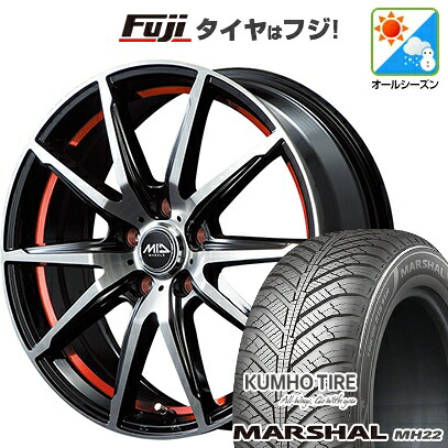 【新品国産車用5穴114.3】 オールシーズンタイヤ ホイール4本セット 205/50R17 93 W XL クムホ マーシャル MH22 オールシーズン(限定) MID WHEELS RX-02 7J 17インチ(送料無料)