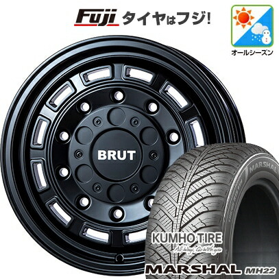 【新品国産車用5穴114.3】 オールシーズンタイヤ ホイール4本セット 215/65R16 102 V XL クムホ マーシャル MH22 オールシーズン(限定) トライスター BRUT BR-70 6.5J 16インチ(送料無料)