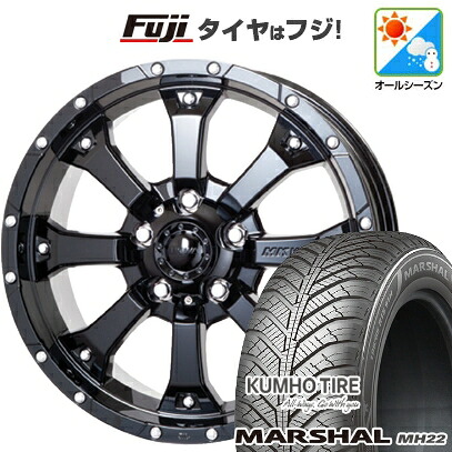 【新品国産車用5穴114.3】 オールシーズンタイヤ ホイール4本セット 215/65R16 102 V XL クムホ マーシャル MH22 オールシーズン(限定) トライスター MKW MK-46 7J 16インチ(送料無料)