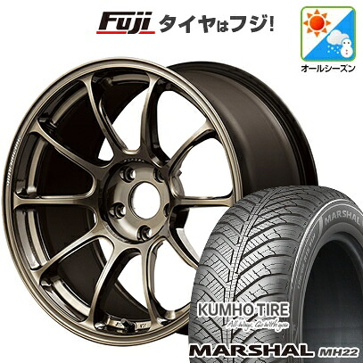 【新品国産車用5穴114.3】 オールシーズンタイヤ ホイール4本セット 225/45R18 95 W XL クムホ マーシャル MH22 オールシーズン(限定) RAYS レイズ ボルクレーシング ZE40 8J 18インチ(送料無料)