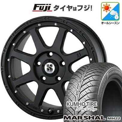 【新品国産車用5穴114.3】 オールシーズンタイヤ ホイール4本セット 235/55R18 クムホ マーシャル MH22 オールシーズン(限定) MLJ エクストリームJ 8J 18インチ(送料無料)｜フジコーポレーション
