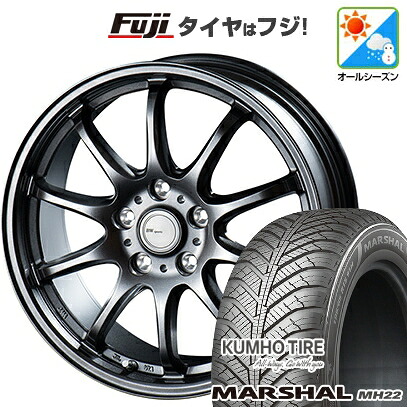 【新品】フリード クロスター オールシーズンタイヤ ホイール4本セット 205/45R17 クムホ マーシャル MH22 オールシーズン(限定) ビッグウエイ BWスポーツ ZT10 7J 17インチ(送料無料)