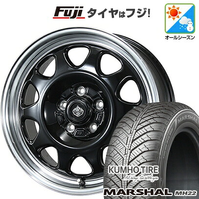 【新品国産車用5穴114.3】 オールシーズンタイヤ ホイール4本セット 225/65R17 106 V XL クムホ マーシャル MH22 オールシーズン(限定) トピー ランドフット SWZ 数量限定 7J 17インチ(送料無料)