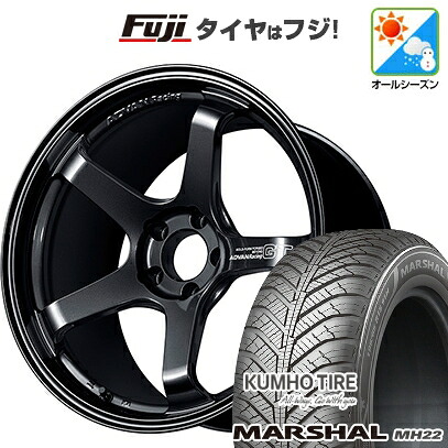 【新品国産車用5穴114.3】 オールシーズンタイヤ ホイール4本セット 225/45R18 95 W XL クムホ マーシャル MH22 オールシーズン(限定) ヨコハマ アドバンレーシング GT ビヨンド 8J 18インチ(送料無料)