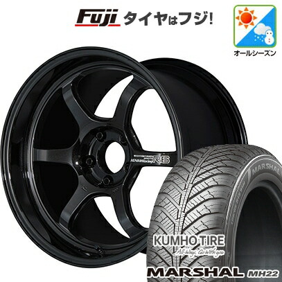【新品国産車用5穴114.3】 オールシーズンタイヤ ホイール4本セット 225/45R18 95 W XL クムホ マーシャル MH22 オールシーズン(限定) ヨコハマ アドバンレーシング R6 8J 18インチ(送料無料)｜フジコーポレーション 184,950円