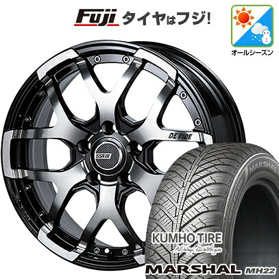 【新品国産車用5穴114.3】 オールシーズンタイヤ ホイール4本セット 225/65R17 106 V XL クムホ マーシャル MH22 オールシーズン(限定) SSR ディバイド ZS 7J 17インチ(送料無料)｜フジコーポレーション